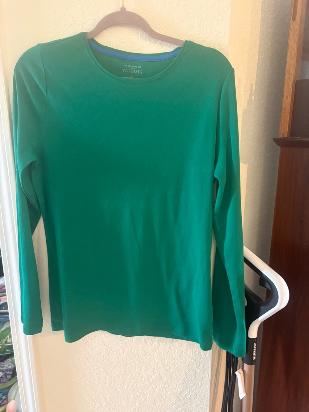 Talbots Emerald Green Long Sleeve Crewneck Top